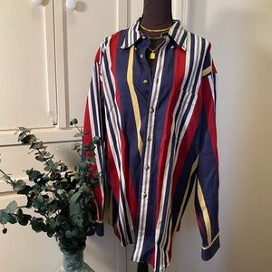 Vintage Striped Nautica Cotton Button Down